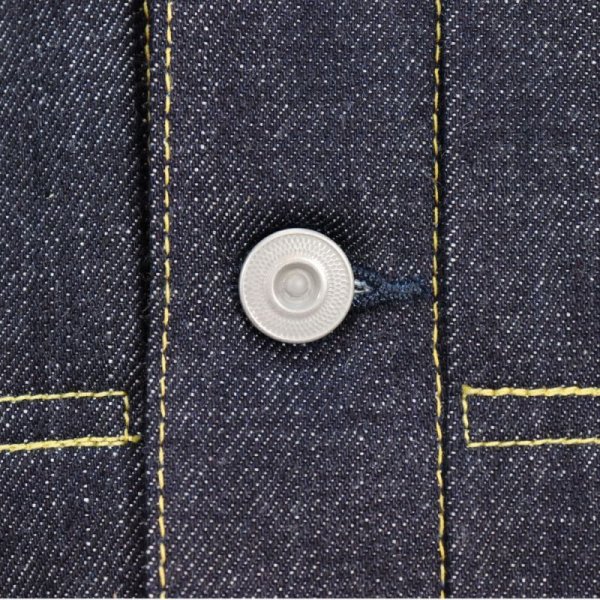 画像12: CUSHMAN  クッシュマン 21352  13.5oz デニム 2ndモデル ジャケット リジット ノンウォッシュ サンフォライズ加工 防縮加工 切り替え サイドパネル付き セカンドGジャン デニムジャケット (12)