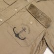 画像9: JELADO ジェラード S/S Officer Shirt USCG ワークシャツ がベースの FORTY ORIGINAL デザイン ミリタリー ステンシル カスタム 半袖シャツ short sleeve shirt (9)