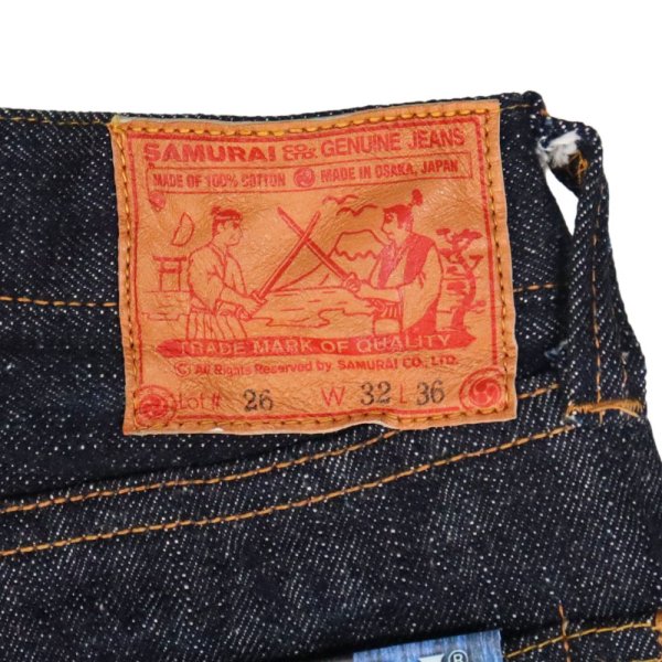 画像21: SAMURAI JEANS サムライジーンズ S710XX19OZll 19oz 極 細身ストレートモデル ワンウォッシュ済み　19oz刀耳セルビッチ 半月 専用革パッチ ヘビーオンス　デニム デニムパンツ　ジーパン 国産 日本製 (21)