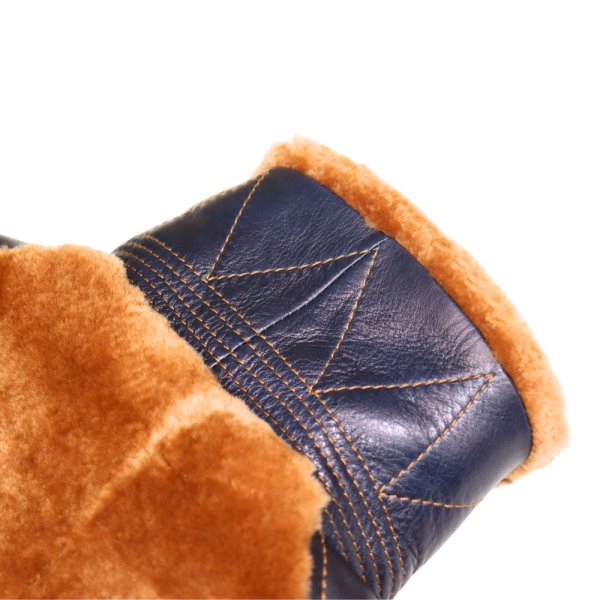 画像14: Y'2 LEATHER INDIGO HORSE GRIZZLY JACKET ~ 25th Anniversary Limited ~ ワイツーレザー 25周年記念 インディゴホース グリズリージャケット クマジャン レザージャケット ジャケット 天然 馬革 本革 ウール 日本製 職人手づくり (14)