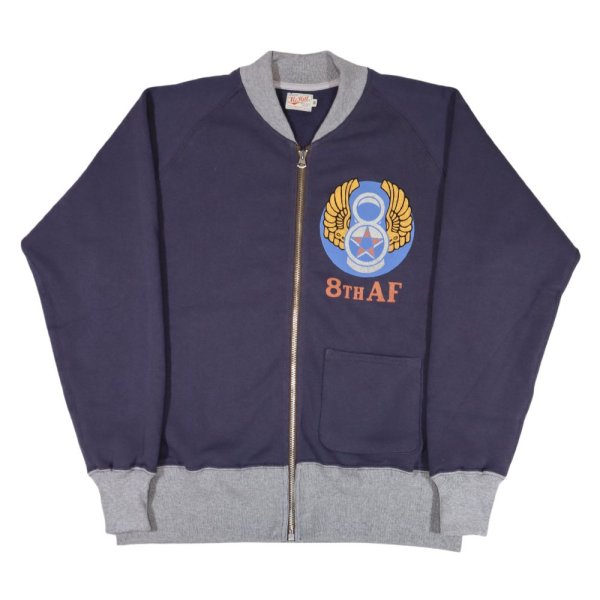 画像4: TOYS McCOY トイズマッコイ TMC2365 C-2 SWEAT 8TH AF " FLIGHT "A" NCO ACADEMY " ミリタリースウェット 空軍 士官学校 アカデミー C-2セーター プリント フルジップ 裏起毛 スウェット トレーナー (4)