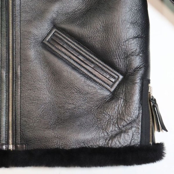 画像9: Y'2 LEATHER ワイツーレザー B-6 COLOMER MOUTON SKIN Type B-6 フライトジャケット ミリタリージャケット  レザー ムートン  本革 コロメール社 コロメールムートン (9)