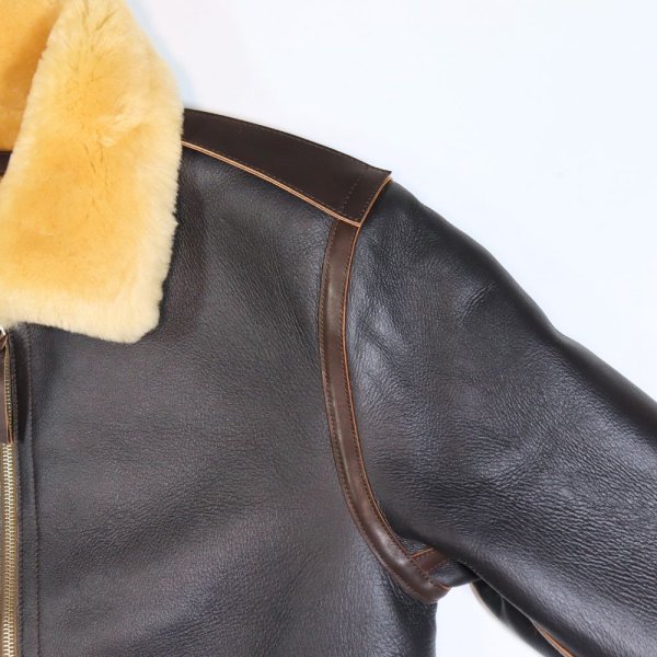 画像21: Y'2 LEATHER ワイツーレザー B-6 COLOMER MOUTON SKIN Type B-6 フライトジャケット ミリタリージャケット  レザー ムートン  本革 コロメール社 コロメールムートン (21)