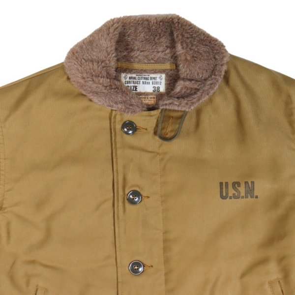画像5: BUZZ RICKSON'S バズリクソンズ BR15345 Type N-1 Khaki “NAVY DEPARTMENT DEMOTEX-ED” N -1カーキ デッキジャケット ジャングルクロス アルパカモヘア　　ミリタリージャケット US.NAVY ネイビー ジャケット 防寒 (5)