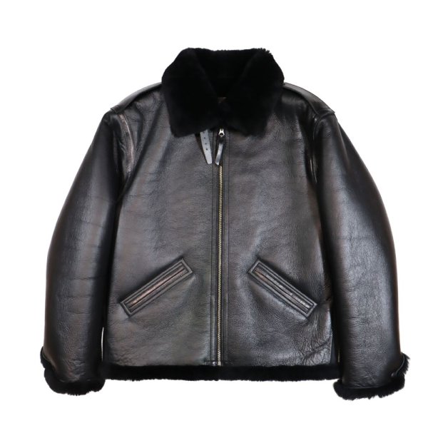 画像4: Y'2 LEATHER ワイツーレザー B-6 COLOMER MOUTON SKIN Type B-6 フライトジャケット ミリタリージャケット  レザー ムートン  本革 コロメール社 コロメールムートン (4)