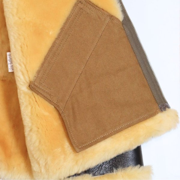 画像27: Y'2 LEATHER ワイツーレザー B-6 COLOMER MOUTON SKIN Type B-6 フライトジャケット ミリタリージャケット  レザー ムートン  本革 コロメール社 コロメールムートン (27)