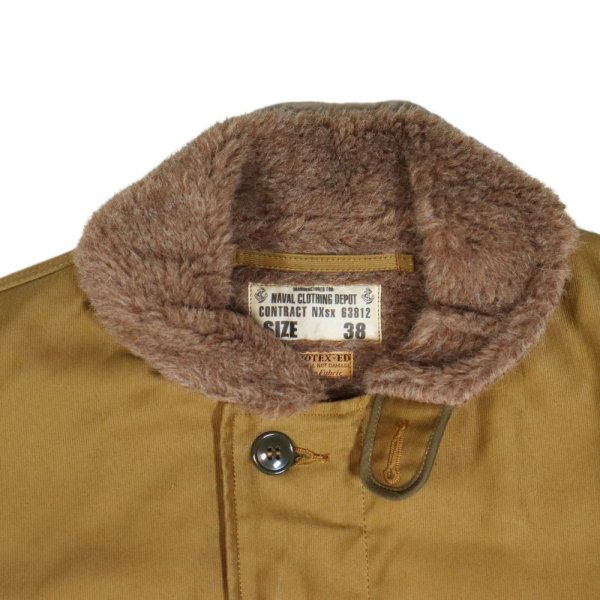 画像6: BUZZ RICKSON'S バズリクソンズ BR15345 Type N-1 Khaki “NAVY DEPARTMENT DEMOTEX-ED” N -1カーキ デッキジャケット ジャングルクロス アルパカモヘア　　ミリタリージャケット US.NAVY ネイビー ジャケット 防寒 (6)