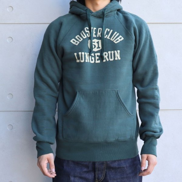 画像2: DELUXEWARE デラックスウエア LPL-05 BOOSTER ミディアムウエイトパーカー カレッジデザイン ブースタークラブ 裏起毛 吊り編み トレーナー フード付き フーディパーカー スウェット パーカー (2)