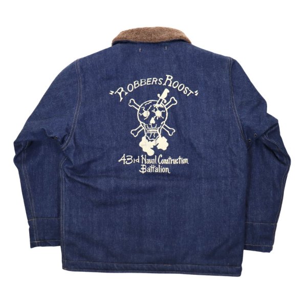 画像23: JELADO×COLIMBO CT83418B Observer Jacket Custom Indigo ジェラード　コリンボ コラボレーション ダブルネーム オブザーバー ジャケット カスタム インディゴ " Robbers Roost " (ロバースルースト) アラスカ CBs シービーズ Seabees ドクロ プリント ミリタリージャケット  (23)