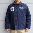 画像2: JELADO×COLIMBO CT83418B Observer Jacket Custom Indigo ジェラード　コリンボ コラボレーション ダブルネーム オブザーバー ジャケット カスタム インディゴ " Robbers Roost " (ロバースルースト) アラスカ CBs シービーズ Seabees ドクロ プリント ミリタリージャケット  (2)