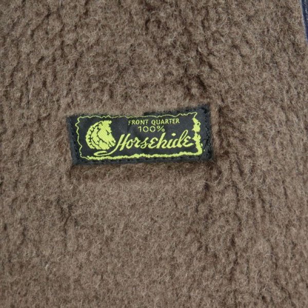 画像16: Y'2 LEATHER ワイツーレザー IN-1 INDIGO HORSE N-1LININGCOLLAR MOUTON ALPACA & WOOL typeN-1 インディゴホース ミリタリージャケット アルパカウール ライニング    ムートン カラー ジャケット 革ジャン レザージャケット 日本製 (16)