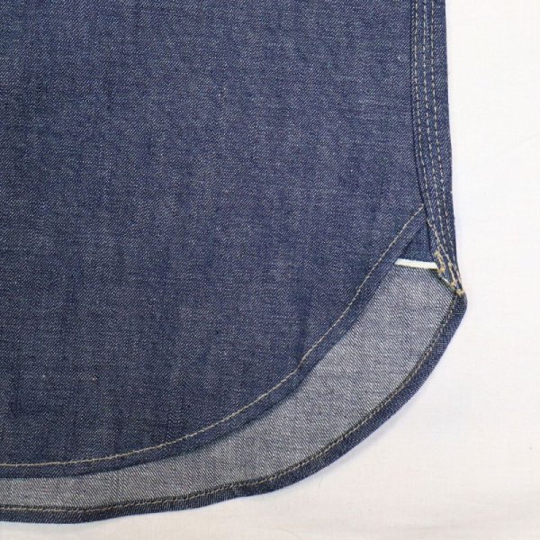 画像13: DELUXEWARE デラックスウエア40s DENIM SHIRT 7640 40sデニムシャツ 人気定番 デニムシャツ ダック裏地 ノンウォッシュ リジット ワークウェア 長袖シャツ コットン100％ 3/1綾織り 10.5ozヴィンテージデニム ザラ織り (13)