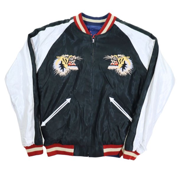 画像18: TAILOR TOYO テーラー東洋 TT15491-128 / Early 1950s Style Acetate Souvenir Jacket “DRAGON HEAD” × “ROARING TIGER” スカジャン  ドラゴン 辰 龍 タイガー 虎 イーグル 刺繍 スカ スーベニアジャケット (18)