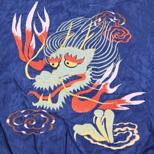 画像16: TAILOR TOYO テーラー東洋 TT15491-128 / Early 1950s Style Acetate Souvenir Jacket “DRAGON HEAD” × “ROARING TIGER” スカジャン  ドラゴン 辰 龍 タイガー 虎 イーグル 刺繍 スカ スーベニアジャケット (16)