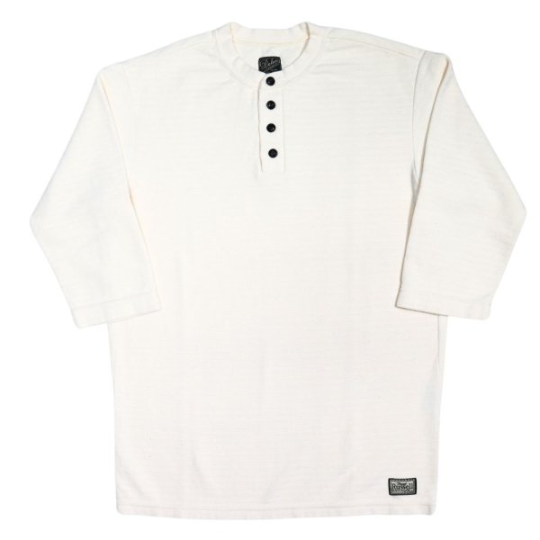 画像9: DALEE'S&CO ダリーズ Rail Nit.C...RAIL ROAD KNIT 七分袖 レイルロードニット Tシャツ 特殊ピケニット 1920年代 ワークニット ハニカム 伸縮性 ヘンリーネック ニット 薄手 7分袖Tシャツ Tシャツ トップス 日本製 (9)