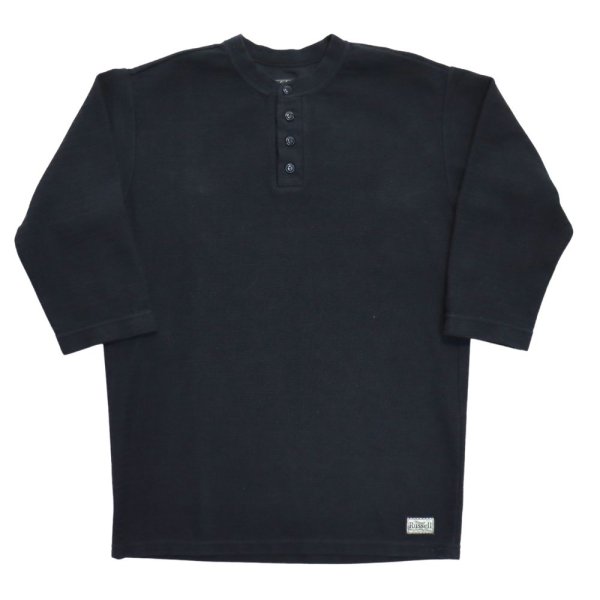 画像2: DALEE'S&CO ダリーズ Rail Nit.C...RAIL ROAD KNIT 七分袖 レイルロードニット Tシャツ 特殊ピケニット 1920年代 ワークニット ハニカム 伸縮性 ヘンリーネック ニット 薄手 7分袖Tシャツ Tシャツ トップス 日本製 (2)