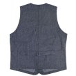 画像8: CUSHMAN クッシュマン ２１８９３　ＢＬＡＣＫ　ＣＨＡＭＢＲＡＹ　ＷＯＲＫ　ＶＥＳＴ ブラックシャンブレーワークベスト アーリースタイル クラシカル ワークスタイル 30's MIX BLACK シャンブレー コットン100％　日本製 madeinjapan (8)