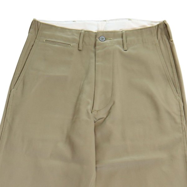 画像4: BUZZ RICKSON'S バズリクソンズ M43036 EARLY MILITARY CHINOS 1942 MODEL (ONE WASH) エアリー ミリタリーチノ 42チノ 42カーキ チノパン ミリタリーパンツ ワークパンツ  ミリタリーチノ 太めシルエット ノンウォシュ 日本製 madeinjapan (4)