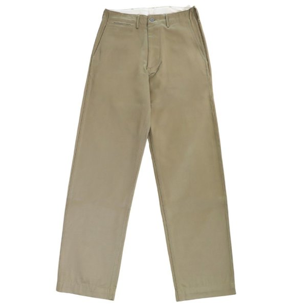 画像3: BUZZ RICKSON'S バズリクソンズ M43036 EARLY MILITARY CHINOS 1942 MODEL (ONE WASH) エアリー ミリタリーチノ 42チノ 42カーキ チノパン ミリタリーパンツ ワークパンツ  ミリタリーチノ 太めシルエット ノンウォシュ 日本製 madeinjapan (3)