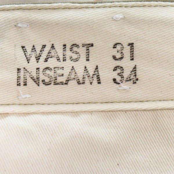 画像13: BUZZ RICKSON'S バズリクソンズ M43036 EARLY MILITARY CHINOS 1942 MODEL (ONE WASH) エアリー ミリタリーチノ 42チノ 42カーキ チノパン ミリタリーパンツ ワークパンツ  ミリタリーチノ 太めシルエット ノンウォシュ 日本製 madeinjapan (13)