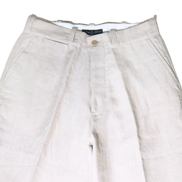 画像4: WEARMASTERS by ATTRACTIONS ウエアマスターズ アトラクションズ Summer Trousers リネン 麻　１００％ サマートラウザー レギュラーフィット・テーパー ボトムライン 通気性 撥水 速乾 トラウザーズ ボトム パンツ  (4)