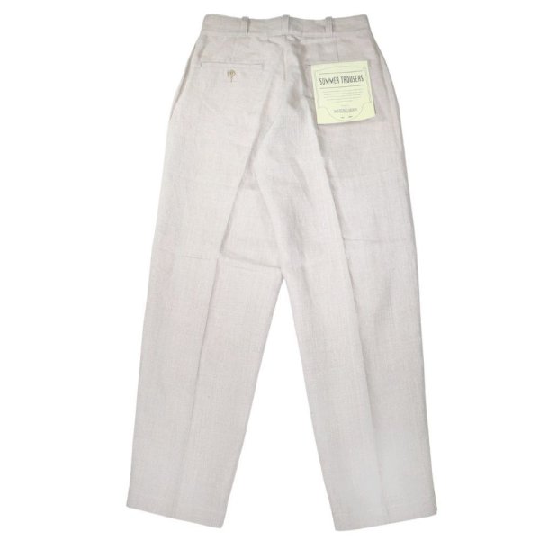 画像11: WEARMASTERS by ATTRACTIONS ウエアマスターズ アトラクションズ Summer Trousers リネン 麻　１００％ サマートラウザー レギュラーフィット・テーパー ボトムライン 通気性 撥水 速乾 トラウザーズ ボトム パンツ  (11)