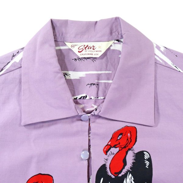 画像5: STAR OF HOLLYWOOD スターオブハリウッド サンサーフ SH39310 COTTON TYPEWRITER PULLOVER SHIRT “CONDOR”  コットンタイプライター プルオーバーシャツ コンドル ハゲワシ プリントシャツ 50s ウルトラレア ヴィンテージ復刻 日本製 madeinjapan (5)