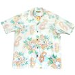 画像4: SUN SURF サンサーフ SS39283 COTTON × LINEN OPEN SHIRT “MACINTOSH UKULELE” コットン リネン スラブヤー ン オープンシャツ ウクレレ メニュー柄 マトソンライン フランク・マッキントッシュ ヴィンテージ 復刻 ハワイアンシャツ アロハシャツ 日本製 madeinjapan (4)