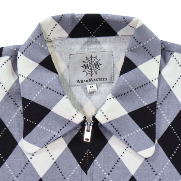 画像5: WEARMASTERS by attractions ウエアマスターズ バイ アトラクションズ lot.819 Argyle Blouson アーガイルブルゾン 50s 50年代 ミッドセンチュリー アーガイル チェック テキスタイル レーヨンリネン 抜染プリント ブルゾン ジャケット (5)