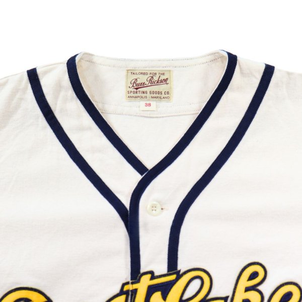 画像6: BUZZ RICKSON'S バズリクソンズ BR39269 BASEBALL SHIRT GREATLAKES 105 OFF WHITE 海軍 野球チーム ベースボールシャツ グレイトレイクス ヴィンテージ復刻 オフホワイト 綿100% 日本製 madeinjapan ミリタリー 半袖 (6)