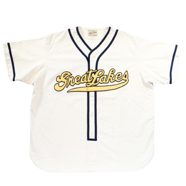 画像4: BUZZ RICKSON'S バズリクソンズ BR39269 BASEBALL SHIRT GREATLAKES 105 OFF WHITE 海軍 野球チーム ベースボールシャツ グレイトレイクス ヴィンテージ復刻 オフホワイト 綿100% 日本製 madeinjapan ミリタリー 半袖 (4)