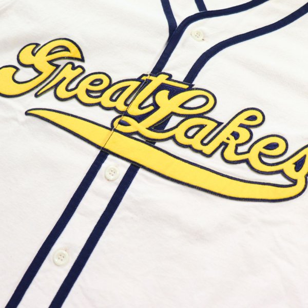 画像7: BUZZ RICKSON'S バズリクソンズ BR39269 BASEBALL SHIRT GREATLAKES 105 OFF WHITE 海軍 野球チーム ベースボールシャツ グレイトレイクス ヴィンテージ復刻 オフホワイト 綿100% 日本製 madeinjapan ミリタリー 半袖 (7)