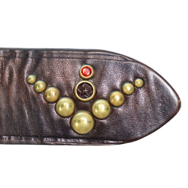 画像21: CUSHMAN クッシュマン 29180 40mm SINGLE PIN STUDS BELT 職人手打ち スタッズベルト ラインストーン 本革 カウハイド 牛革 レザーアイテム 人気定番 グッズ アメカジ ベルト HAP STORE V8 バックル (21)
