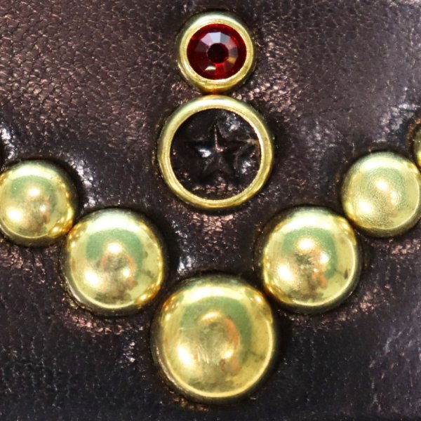 画像8: CUSHMAN クッシュマン 29180 40mm SINGLE PIN STUDS BELT 職人手打ち スタッズベルト ラインストーン 本革 カウハイド 牛革 レザーアイテム 人気定番 グッズ アメカジ ベルト HAP STORE V8 バックル (8)