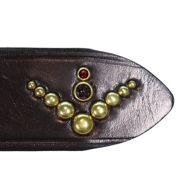 画像7: CUSHMAN クッシュマン 29180 40mm SINGLE PIN STUDS BELT 職人手打ち スタッズベルト ラインストーン 本革 カウハイド 牛革 レザーアイテム 人気定番 グッズ アメカジ ベルト HAP STORE V8 バックル (7)