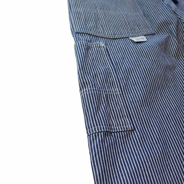 画像16: HEADLIGHT ヘッドライト HD42456 11oz. HICKORY STRIPE OVERALLS ヒッコリーストライプ製オーバーオール アンカーフック トライアングルポケットダイヤモンドバック ドーナツボタン anchor hook triangle pocket donut button 日本製 madeinjapan (16)