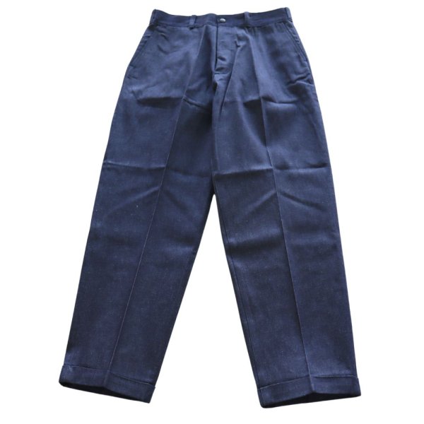 画像3: Wearmasters ウエアマスターズ Lot.344 Heritage Denim Trousers ヘリテージ デニム トラウザース ワークパンツ スラックス work pants denim slacks レギュラーフィット regular fit ムラ糸インディゴデニム ブラックデニム Uneven yarn indigo denim コットン cotton 日本製 madeinjapan (3)