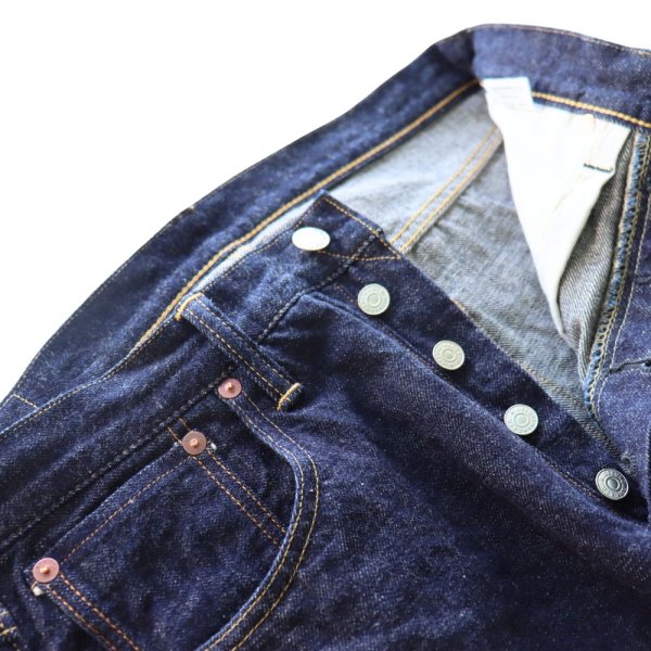 画像6: DELUXEWARE デラックスウエア VINTAGE TAPERED STRAIGHT 1953XX 13.6oz Dry Denim ドライデニム 旧式織機 時代再現 再現ジーンズ テーパードストレート クリムゾンバータック ヴィンテージパターン コットン100% 日本製  (6)