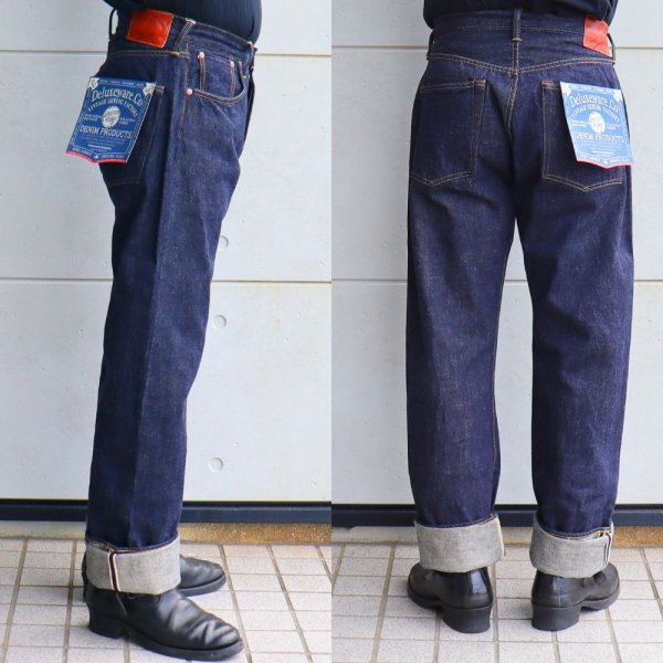 画像2: DELUXEWARE デラックスウエア VINTAGE TAPERED STRAIGHT 1953XX 13.6oz Dry Denim ドライデニム 旧式織機 時代再現 再現ジーンズ テーパードストレート クリムゾンバータック ヴィンテージパターン コットン100% 日本製  (2)