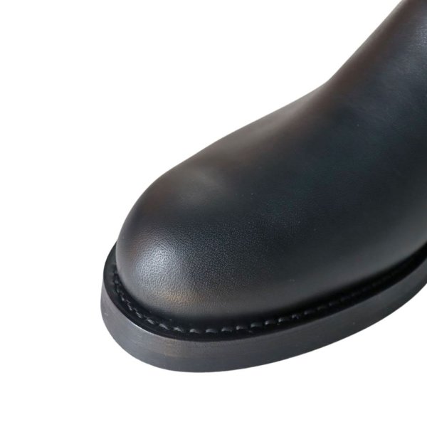 画像11: Y'2 LEATHER ワイツーレザー SUMI DYED HORSE Engineer Boots 墨黒ホース エンジニアブーツ Saddle-core サドル full leather lining brass  (11)