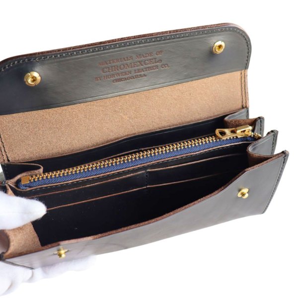 画像6: ART BROWN アートブラウン Long Wallet Horween Chromexcel ロングウォレット シカゴ ホーウィン社 クロムエクセル  オイルドレザー VGW00143AB 長財布 leather Wステッチ 革製品 日本製 (6)