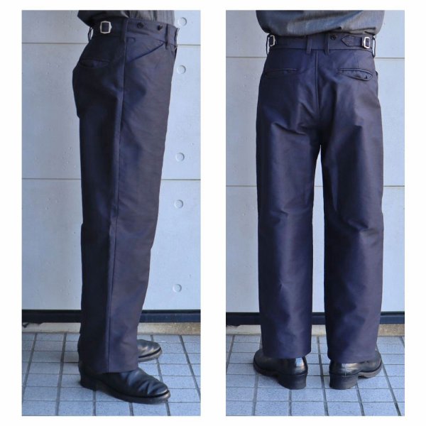 画像2: ORGUEIL オルゲイユ Moleskin Trousers モールスキン トラウザーズ OR-1113 work pants ワークパンツ スマイリーポケット smiley pocket フランス 炭鉱夫 ブラックモールスキン クラシカル コットン100% 日本製 (2)
