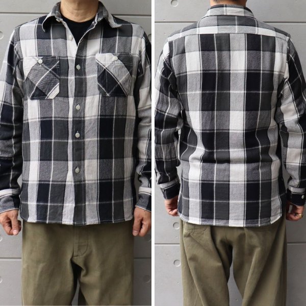 画像3: CUSHMAN クッシュマン VINTAGE CHECK WORK SHIRTS ヴィンテージ チェック ワーク シャツ 25593 アメカジ 長袖 long sleeves ダブルチェーンステッチ仕様 １９５０年代 カジュアル LOWテンション 顔料染め 猫目の尿素ボタン コットン100％ (3)
