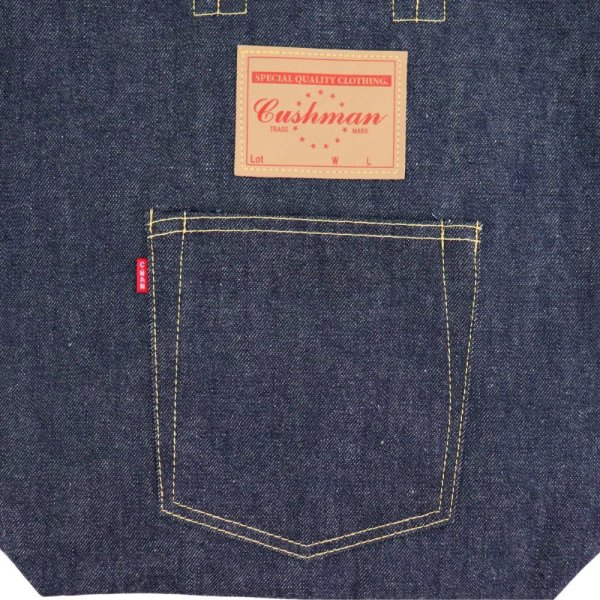 画像3: CUSHMAN クッシュマン 13.5oz XX DENIM TOTE BAG デニムトートバッグ 29371 デニム生地 カバン 鞄 コットン (3)