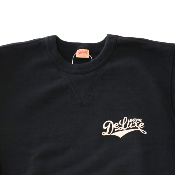 画像3: DELUXEWARE デラックスウエア BRGS-24A DELUXEWARE スウェット 絶妙なバランスで創るロゴデザイン 吊裏毛ヘビーウエイト シルクスクリーンプリント 裏起毛 コットン100% オルダクト 日本製 (3)