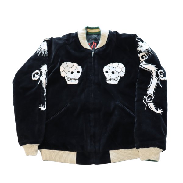 画像7: TAILOR TOYO テーラー東洋  TT15666-119 Mid 1950s Style Velveteen Souvenir Jacket “SPIDERWEB, SNAKE & SKULL” × “DRAGON & TIGER” (7)