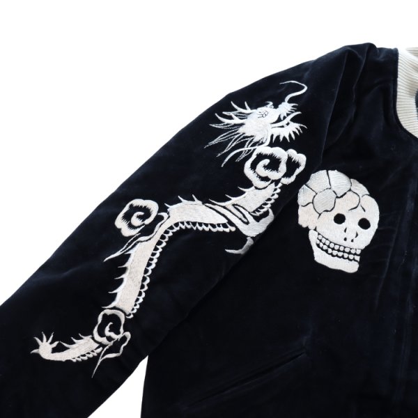 画像12: TAILOR TOYO テーラー東洋  TT15666-119 Mid 1950s Style Velveteen Souvenir Jacket “SPIDERWEB, SNAKE & SKULL” × “DRAGON & TIGER” (12)
