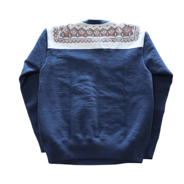 画像6: DELUXEWARE デラックスウエア S105-24A SNOW HALF ZIP 希少なヴィンテージ雪柄を採用したハーフジップスウェット  裏起毛 コットン100% (6)