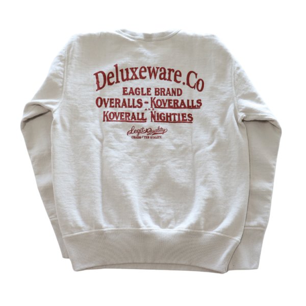 画像17: DELUXEWARE デラックスウエア BRGS-24A DELUXEWARE スウェット 絶妙なバランスで創るロゴデザイン 吊裏毛ヘビーウエイト シルクスクリーンプリント 裏起毛 コットン100% オルダクト 日本製 (17)