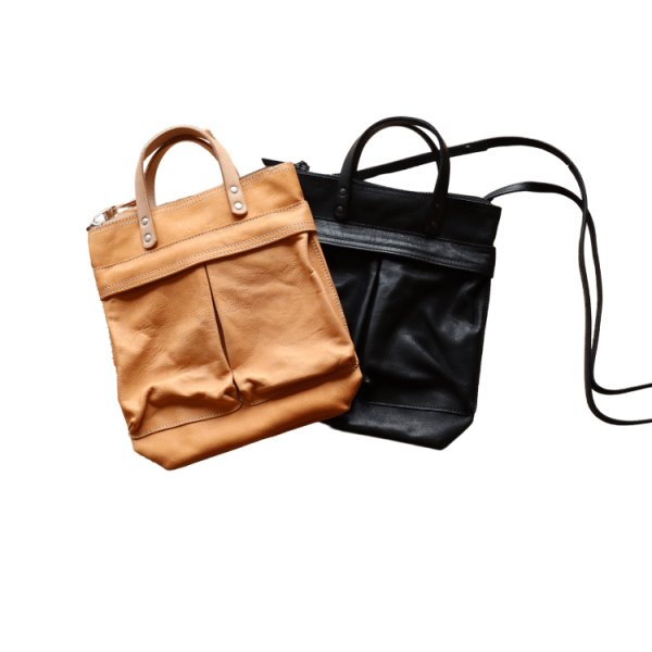 画像2: BUTLER VERNER SAILS バトラーバーナーセイルズ  Horse Leather Mini Helmet bag  JA-2928  ホースレザーミニヘルメットバッグ ショルダーバッグ 馬革 素上げ 革引手 栃木レザー 日本製 madeinjapan (2)